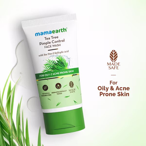 Tea Tree Pimple Control Face Wash with Tea Tree & Salicylic for Oily & Acne-Prone Skin - 150ml